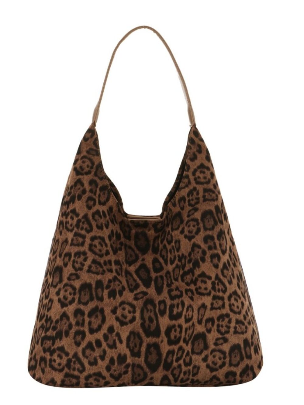 Leopard Tote Bag for Women Suede Leather Cheetah Print Hobo Shoulder Bag Large